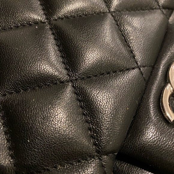 CHANEL Large Quilted Lamb Leather Classic Flap Handbag - Picture 12 of 16